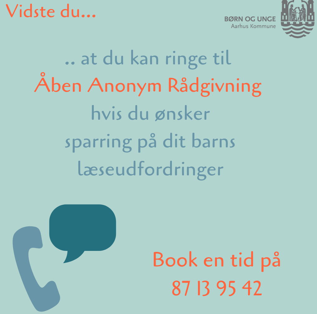 Ring til Åben Anonym Rådgivning og book en tid på 87 13 95 42